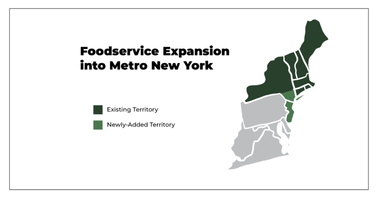A.J. Letizio Foodservice coverage expands to include Metro New York and New Jersey.